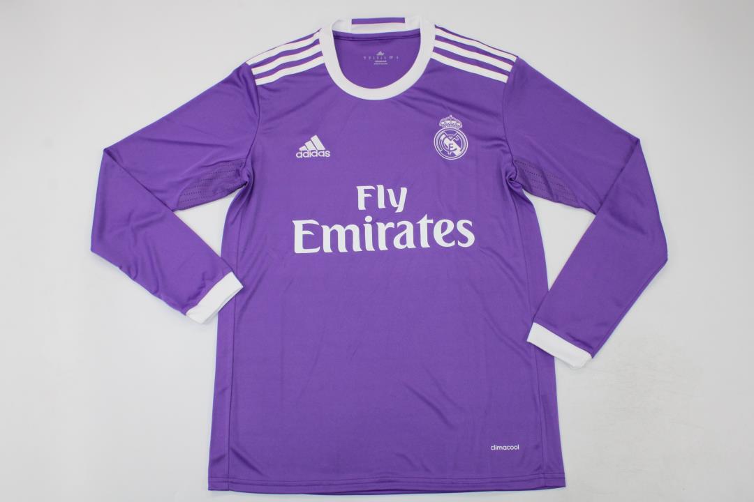 AAA Quality Real Madrid 16/17 Away Long Purple Soccer Jersey